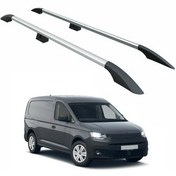تصویر جعبه بار سقفی VOLKSWAGEN CADDY V 2020 2025 ریل جانبی سقف آلومینیومی سری پلاس خاکستری auto paw 