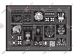 تصویر شابلون تحریر طرح اسلیمی لیپان آرت 