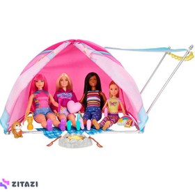 تصویر عروسک باربی در کمپ مدل Barbie Malibu And Brooklyn Camp Playset - زمان ارسال 15 تا 20 روز کاری 