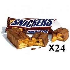 تصویر شکلات اسنیکرز ۵۰ گرمی بسته ۲۴ عددی 