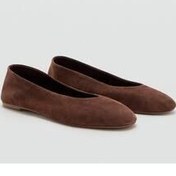 تصویر بابیت زنانه کفش های صاف چرمی جیر MANGO 