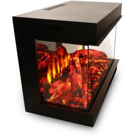 تصویر شومینه برقی سه بعدی طول 80 سانتی متر 80 cm long 3d electric fireplace