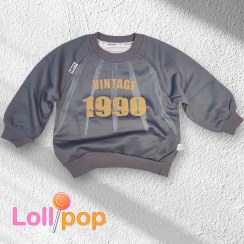 تصویر بلوز بچگانه پاییزه مدل Vintage 1990 – رنگ طوسی 