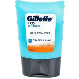 تصویر ژل افتر شیو تیوپی ژیلت Gillette مدل Deep Comfort مناسب پوست حساس حجم 75 میل 