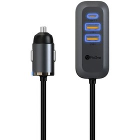 تصویر شارژر فندکی پرووان مدل PCG23 توان 100 وات ا ProOne PCG23 Car Charger 100w ProOne PCG23 Car Charger 100w