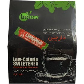 تصویر ساشه شیرین کننده کم کالری بر پایه اریتریتول حاوی استویا با طعم دارچین بیلو - 1 گرم بسته 50 عددی ادویه و چاشنی بیلو