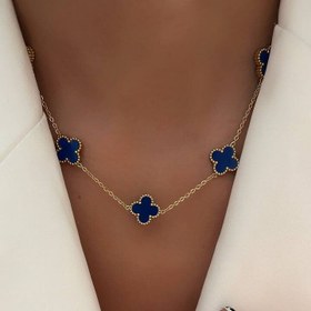 تصویر ست ونکلیف آبی مدل 107 