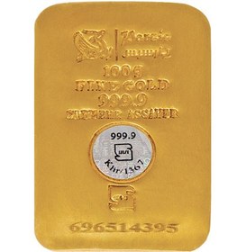 تصویر شمش طلا ۱۰۰ گرمی پارسیس 