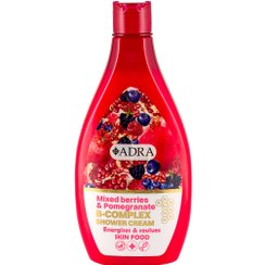 تصویر شامپو بدن کرمی توت وحشی و انار آدرا 400 میل Adra Mix Berries And Pomegranate Shower Gel 400 ml