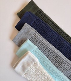 تصویر جوراب زیر زانو طرح گندمی 