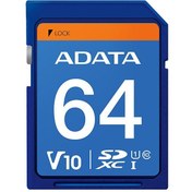 تصویر کارت حافظه ای دیتا Premier ظرفیت ۶۴ گیگابایت کلاس ۱۰ سرعت ۱۰۰MBps 