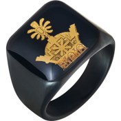 تصویر انگشتر مردانه تاج از طلا 