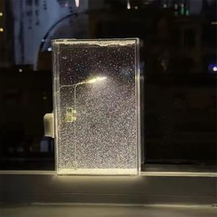 تصویر دکوری برف و چراغ برق 