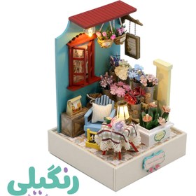 تصویر پازل سه بعدی خانه مینیاتوری مدل flower Leisure Time (کد S2202) 