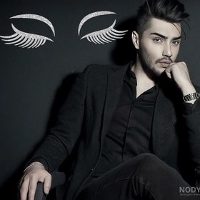 تصویر استیکر آینه ای چشم طرح فرشته 20cm - نقره ای 