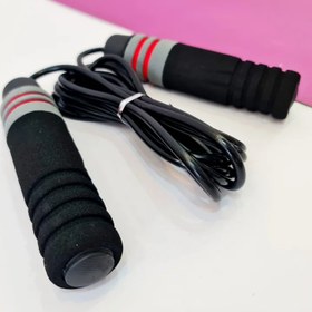 تصویر طناب ورزشی بدن سازی JumpRope دسته اسفنجی ( مشکی - طوسی ) 