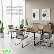 تصویر میز جلسه دیزم مدل مونتاژی TLD_asm_160×90_BRN 