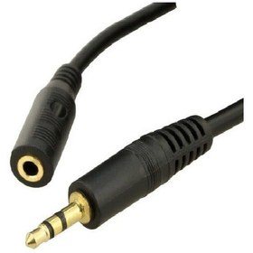 تصویر کابل افزایش صدا Aux نری مادگی طول 3 متر ا Aux Male-Female Metal Cable Plug 3M Aux Male-Female Metal Cable Plug 3M