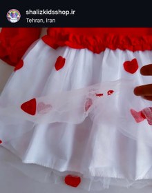 تصویر پیراهن قرمز قلبی - 5XL 