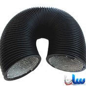 تصویر كانال فلكسيبل فايبرگلاس با عايق الاستومري روكش آلومينيوم نخدار نسوز 