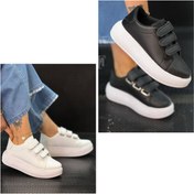 تصویر کتانی زنانه ونس مدل 04085 چرم سفید 