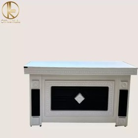 تصویر میز اداری مدل غزال وکیوم دو کشو ابعاد ۱۴۰ در ۷۰ 