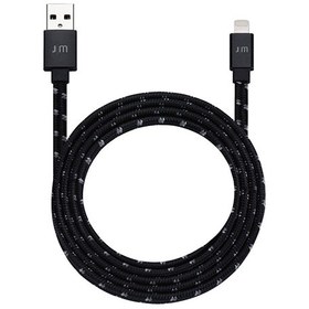 تصویر کابل USB به Lightning جاست موبایل مدل AluCable Flat Braided طول 1.2 متر 