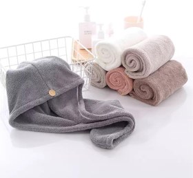 تصویر حوله موی زنانه میکروفایبر DXUBJYGE - ارسال 20 روز کاری DXUBJYGE Microfiber Hair Towel Wrap for Women, 5 Pack, Drying Hair Wraps for Hair Women Anti Frizz,Suitable for all hair types (Beige, Light Gray, Light Brown, Light Camel, Coral Powder)