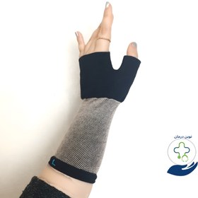 تصویر مچ بند انگشت دار ژاکارد طب و صنعت کد 32200 ا Wrist And Thumb Support Wrist And Thumb Support