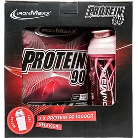 تصویر پک پروتئین 90 آیرونمکس 2 کیلویی + شیکر 