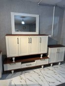 تصویر ست میز تی وی + آیینه کنسول مدل دیاموند 