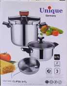 تصویر زود پز دوقلو یونیک 5 و 7 لیتر Unique Germany