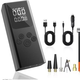 تصویر پمپ باد و پاوربانک مدل A6 کد 1819 