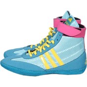 تصویر کفش کشتی آدیداس کامبت آبی فیروزه ای 