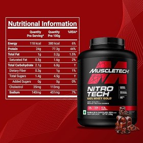 تصویر MuscleTech : پودر پروتئین وی نیترو-تک 100% گلد ماسل‌تک MuscleTech Nitro-Tech 10 : 3 تا 5 هفته کاری پودر پروتئین وی نیترو-تک 100% گلد ماسل‌تک MuscleTech Nitro-Tech 100% Whey Gold