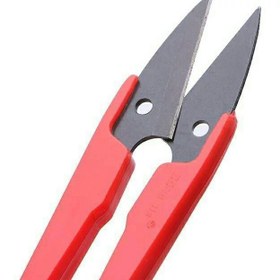 تصویر قیچی سرنخ زن (نخ چین) خیاطی مدل g106 با تیغه استیل و دسته پلاستیکی 