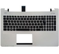 تصویر کیبرد لپ تاپ ایسوس S550 مشکی-با قاب C نقره ای ا Keyboard Laptop Asus S550 With Frame Keyboard Laptop Asus S550 With Frame