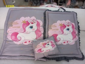 تصویر ست سفری نوزادی 3 تیکه کد K0305 3D bed set Kid 3 PIS code K0305