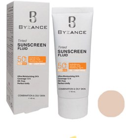 تصویر ضد آفتاب کرم پودری +SPF50 پوست چرب بیزانس شماره ۱۰ Light beige High Sun Protection Cream Foundation SPF50+ Byzanc