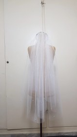 تصویر تور عروس تل دار ریسه دار 