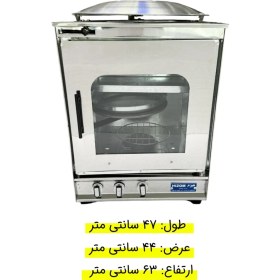 تصویر تنور گازی هیزم مدل سه شعله ساج دار 