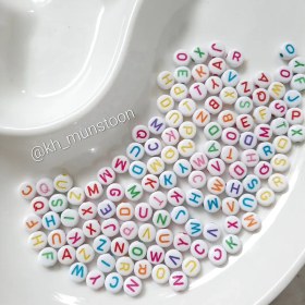 تصویر حروف سفیدرنگی گرد 