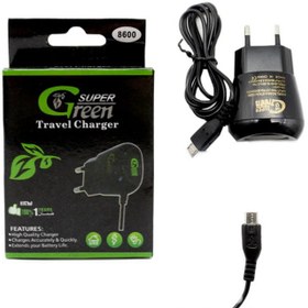 تصویر شارژر super green کابل چسبیده micro usb 