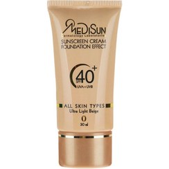 تصویر کرم ضد آفتاب کرم پودری مدیسان با SPF40 مناسب انواع پوست - بژطبیعی02 Medisun For All Skin SPF40 Foundation