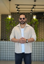 تصویر پیراهن کبریتی برند 2512 مناسب پاییز - کرم / XL 