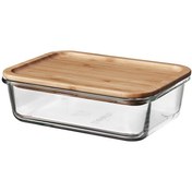 تصویر ظرف فر 1 ليتر با درب بامبو ایکیا مدل IKEA365+ 