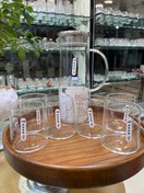 تصویر ست پارچ و ۶ لیوان پیرکس DELI 