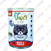 تصویر کنسرو پته ای گربه وکسی طعم گوساله و کدو حلوایی 400 گرمی VEXI Cat adult With beef 400 ML