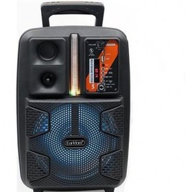 تصویر اسپیکر چمدانی قابل حمل ارلدام مدل ET-A6 میکروفون دار 