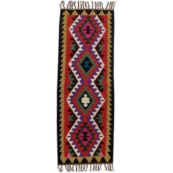 تصویر گلیم کناره دستبافت کد ۸۳۸ | پشم و بافت دو رو 